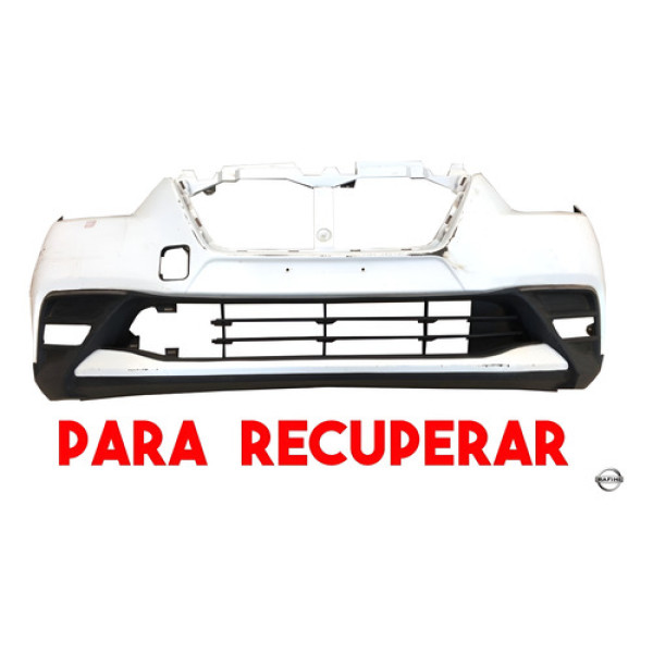 Parachoque Dianteiro Nissan Kicks 2016 A 2019 Para Recuperar - Branco