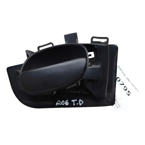 Maçaneta Interna Porta 206 2006 2007 Traseira Direita Preto