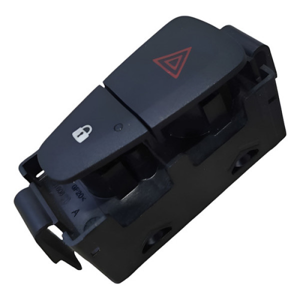 Botão Comando Pisca Alerta Trava Renault Sandero 2016 2017 Preto