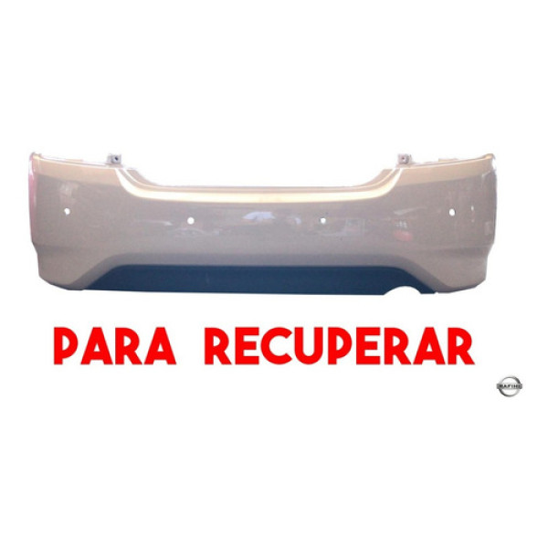Parachoque Traseiro Nissan Versa 2013 A 2019 Para Recuperar