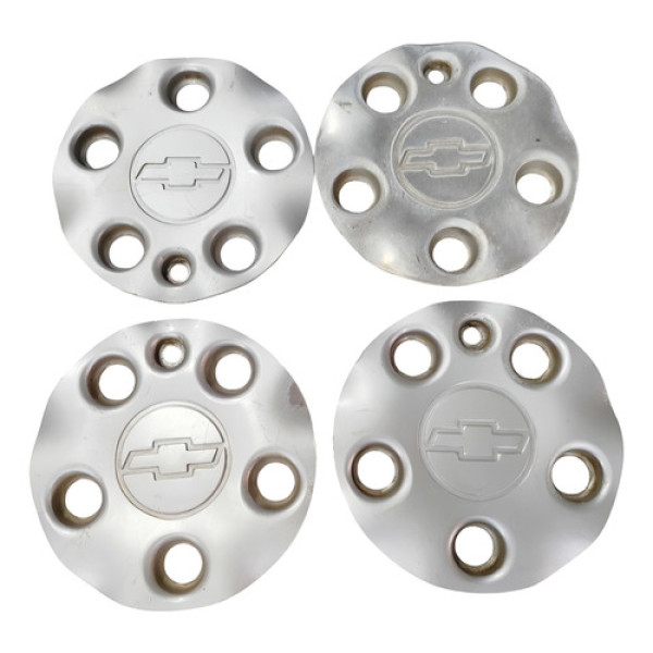 Calota Miolo Roda Vectra 1997 2002 5 Furos Original Jogo Prata