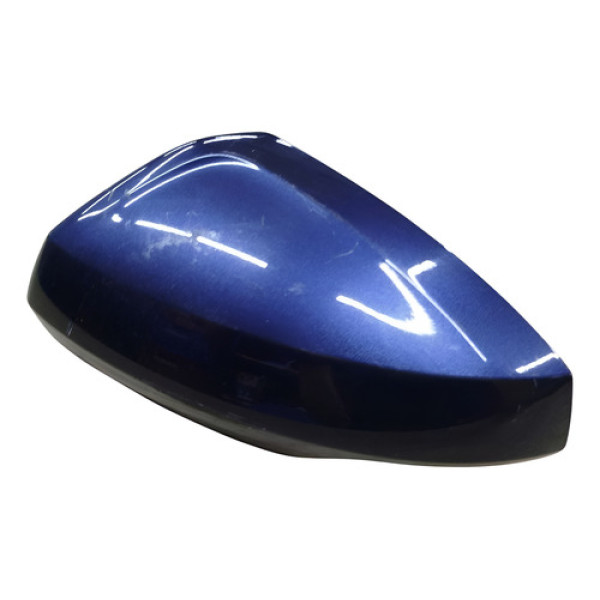 Capa Retrovisor Volkswagen Polo 2018 2019 2020 Lado Esquerdo Azul