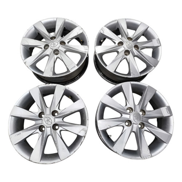 Jogo Roda Aro 15 J3 4x100 2010 2011 2012 2013 2014 2015 Prata