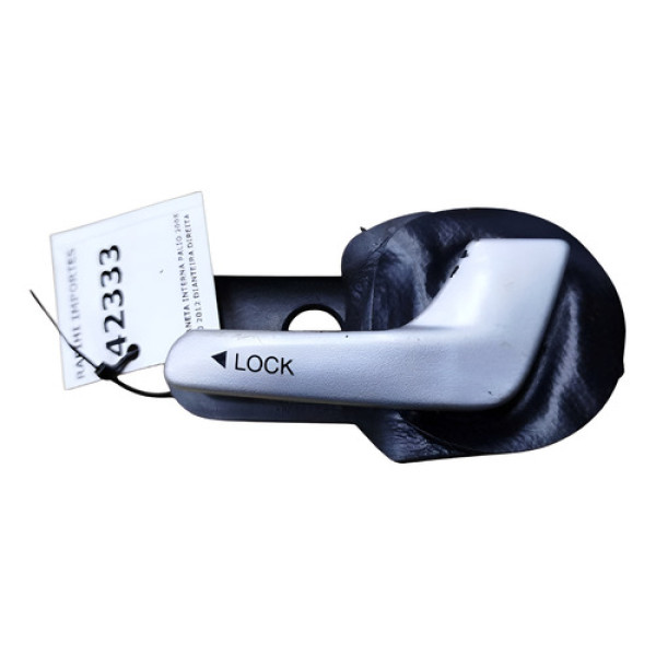 Maçaneta Interna Palio 2008 2010 2012 Dianteira Direita Prata Dianteira