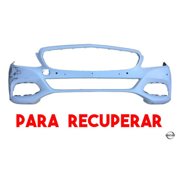 Parachoque Dianteiro Mercedes Benz C180 2015 Para Recuperar - Branco
