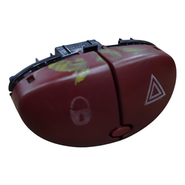 Botão Pisca Alerta Trava Destrava Peugeot 206 Hatch 2006 Vermelha