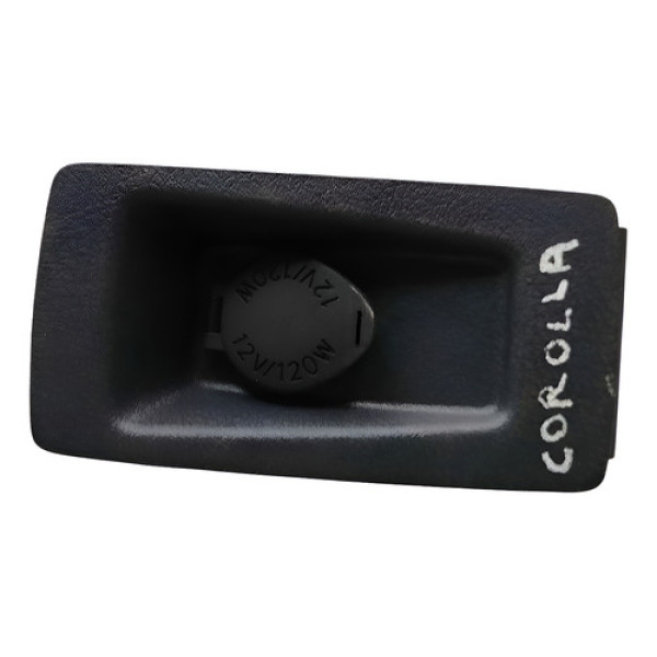 Moldura Tomada 12 Volts Corolla 2015 2016 2017 2018 Preto