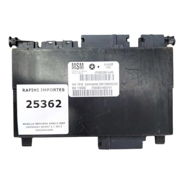 Modulo Memoria Banco Jeep Cherokee Sport 3.7 2012 05026614am