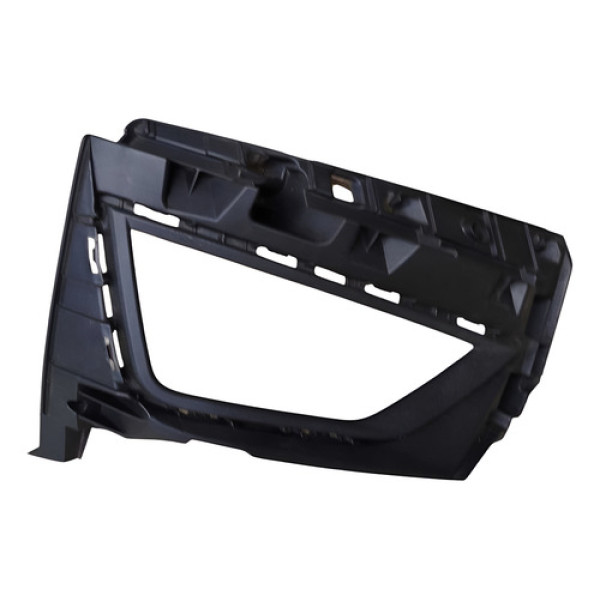 Moldura Farol Milha Esquerdo Vw Polo Virtus 2018 2022 Preto