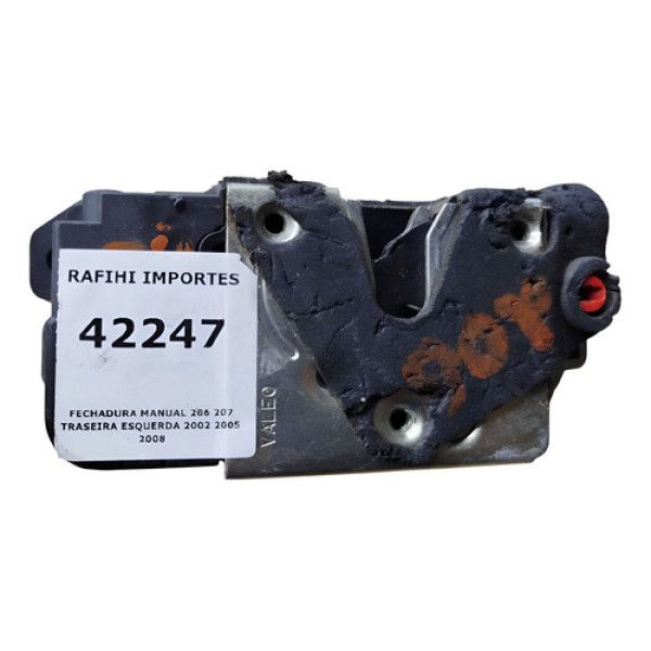 Fechadura Manual 206 207 Traseira Esquerda 2002 2005 2008