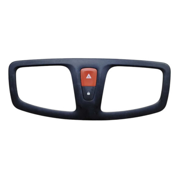 Moldura Botão Pisca Alerta Trava Portas Renault Fluence 2012 Preto