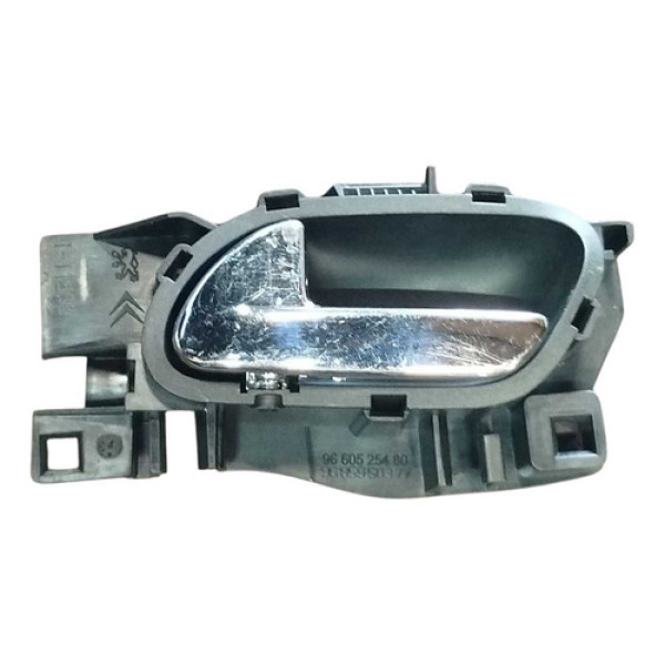 Macaneta Porta Interna Peugeot 408 Traseiro Esquerdo 2014 Cromo Traseira