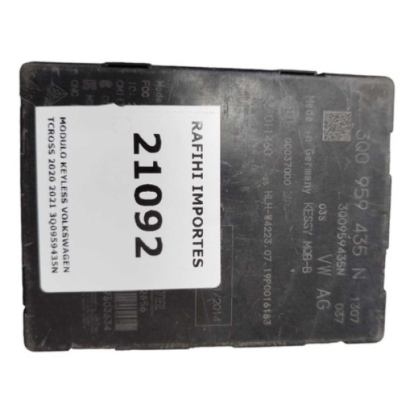Modulo Keyless Tcross 2019 2020 2021 2022 3q0959435n