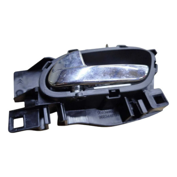 Maçaneta Interna Citroen C3 Picasso Traseira Esquerda 2012 Cromo/preta Traseira