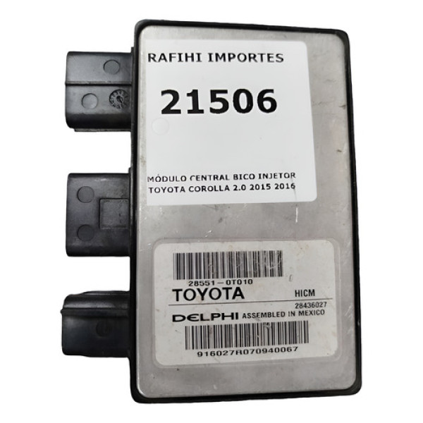 Módulo Central Bico Injetor Corolla 2.0 2015 2016 2017 2018