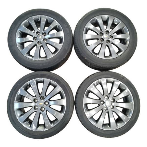 Jogo Roda Aro 17 Chevrolet Cruze Ltz 2012 2013 5x105 Preto
