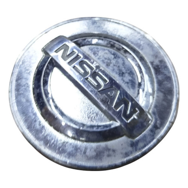 Acabamento Calota Central Roda Nissan March 2014 2015 Prateado