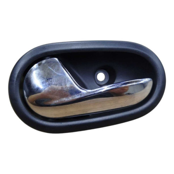 Maçaneta Interna Renault Sandero Traseira Esquerda 2015 2016 Preto Traseira