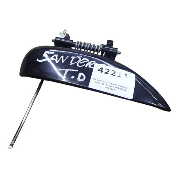 Maçaneta Externa Sandero 2015 2016 2017 Traseira Direita Preto Traseira