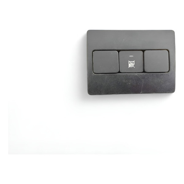 Moldura Botao Falso Citroen C3 2014 2015 2016 2017 2018 Preta