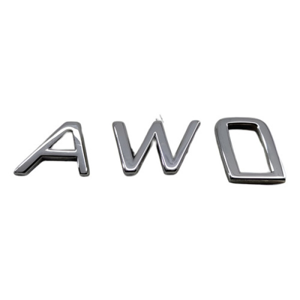 Emblema Awd Volvo Xc60 2010 Tampa Traseira Prata