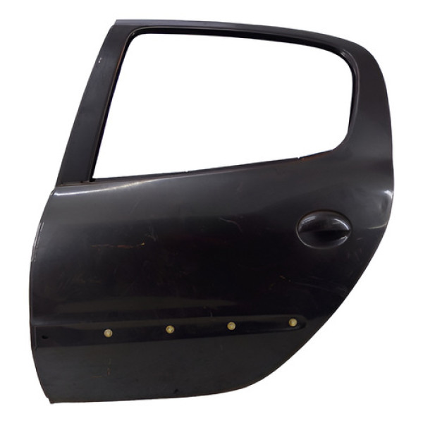 Porta Peugeot 206 Traseira Esquerda 2006 2007 2008 Detalhe Preta Traseira Esquerda