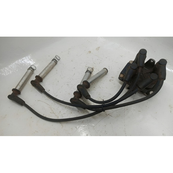 Bobina De Ignição Fiat Doblo 2005 + 4 Cabos De Vela Detalhe Preto