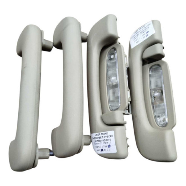 Jogo Alça Puxador Teto Pqp Jeep Grand Cherokee 2014 2015 Cinza