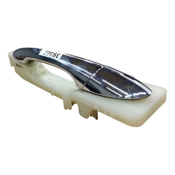 Maçaneta Externa Porta Sonata 2011 2012 Traseira Direita Prateado Traseira