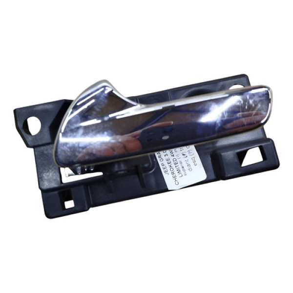 Maçaneta Interna Grand Cherokee 2015 Dianteira Esquerda Cromo/preta Dianteira