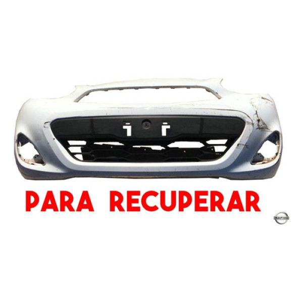 Parachoque Dianteiro Nissan March 2016 A 2019 Para Recuperar Branco