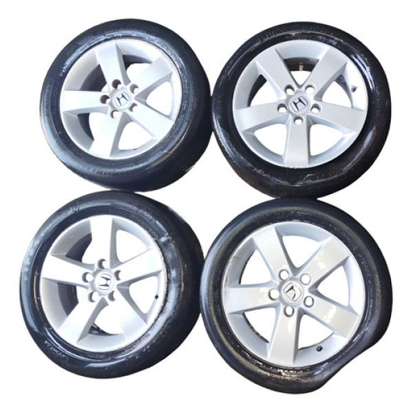 Jogo Roda Honda Civic 2007 2008 2009 2010 2011 Detalhes Prata