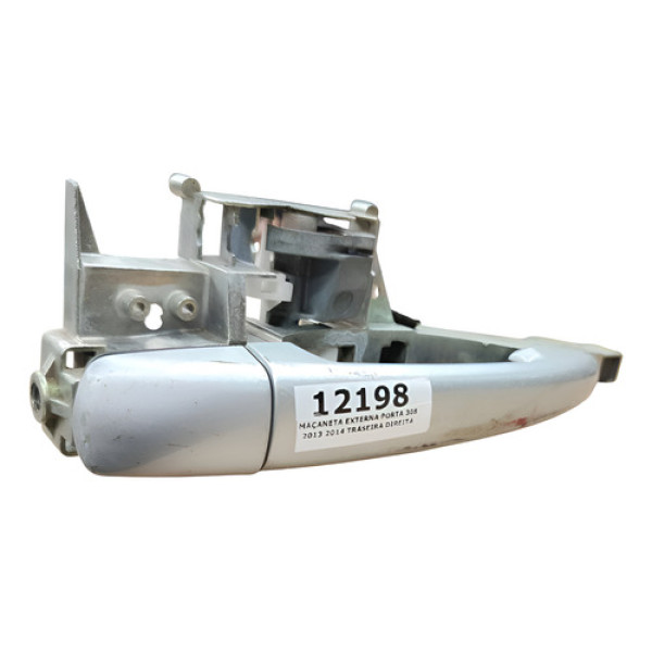 Maçaneta Externa Porta 308 2013 2014 Traseira Direita Prata
