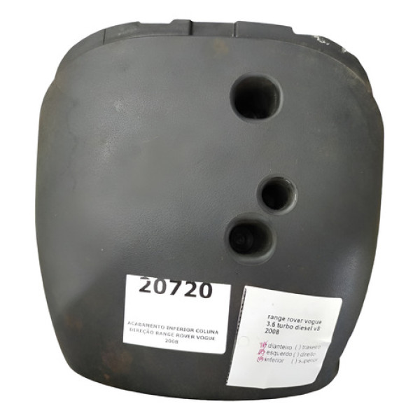 Acabamento Inferior Coluna Direção Range Rover Vogue 2008 Cinza-escuro