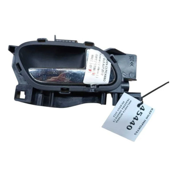 Maçaneta Interna Traseira Direita C3 Picasso 2012 Preto Traseira