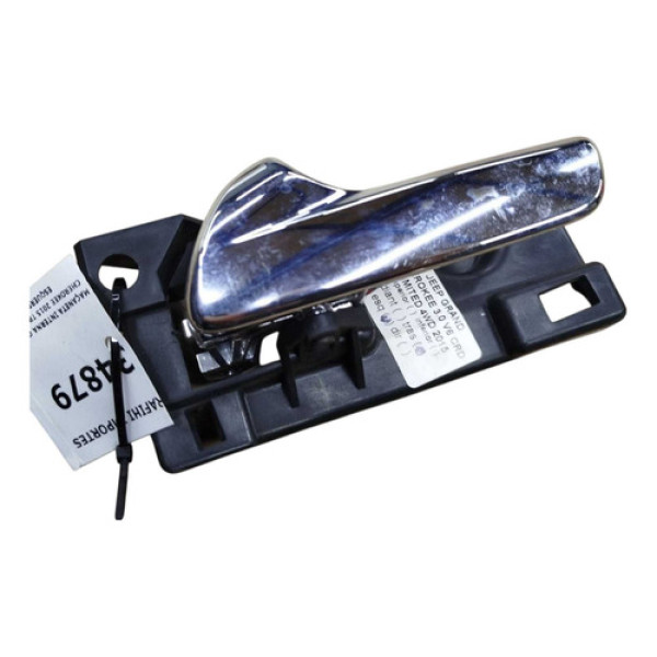 Maçaneta Interna Grand Cherokee 2015 Traseira Esquerda Cromo/preta Traseira