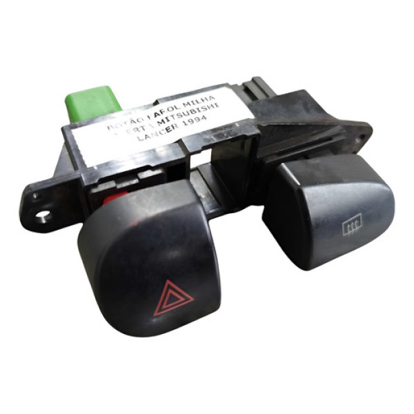Botão Farol Milha Alerta Mitsubishi Lancer 1994 Preta