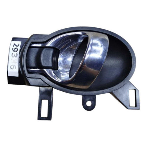 Maçaneta Interna Nissan March Dianteira Esquerda 2013 2014 Prateado Dianteira