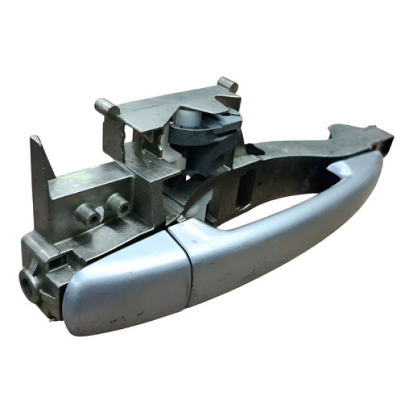 Maçaneta Externa Porta 208 2013 2014 Traseira Direita Prateado