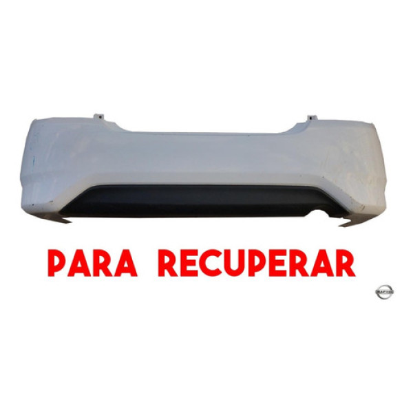 Parachoque Traseiro Nissan Versa 2013 A 2019 Para Recuperar