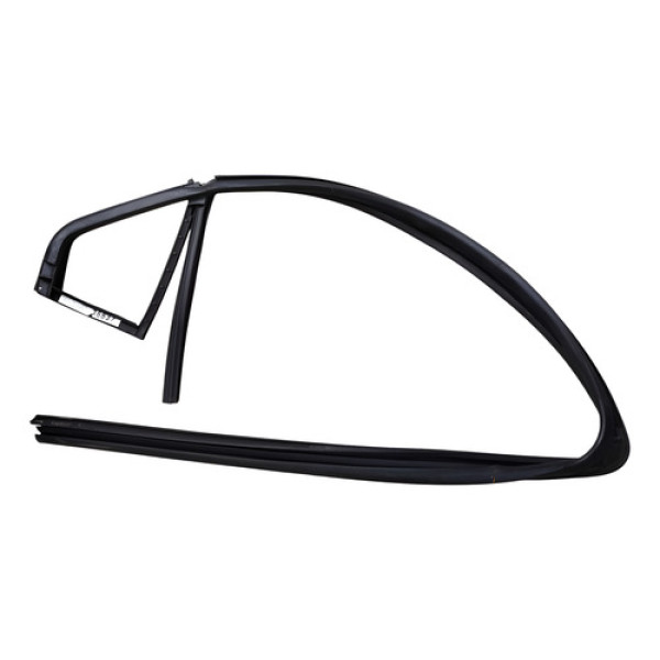 Borracha Vidro Fixo Prisma Onix 2013 2018 Traseira Esquerda Preto