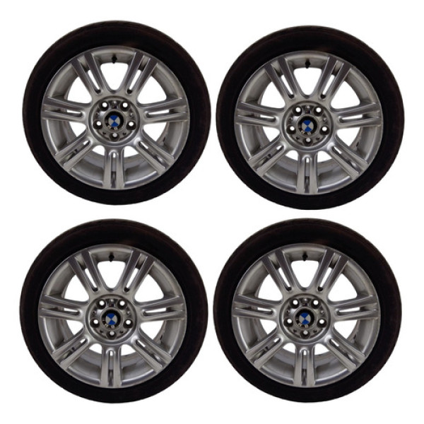 Roda Aro 17 Alumínio Bmw 318i M 2012 5x120 Jogo Sem Pneu Ori Prata