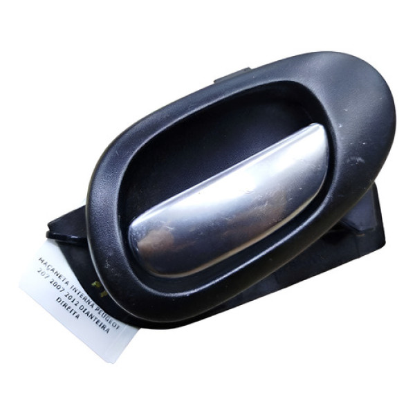 Maçaneta Interna Peugeot 207 2007 2012 Dianteira Direita Preta/prata