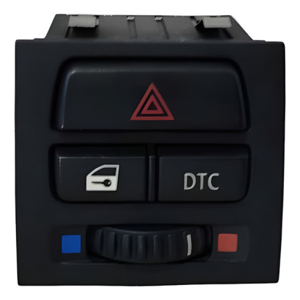 Comando Botão Pisca Alerta Bmw 320 2006 2007 2008 2009 2010 Preto