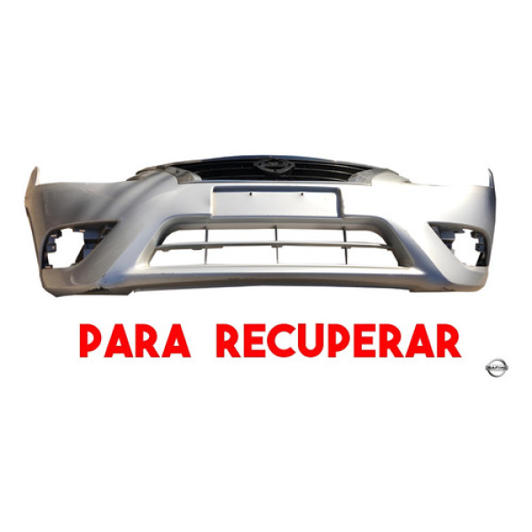 Parachoque Dianteiro Nissan Versa 2013 A 2019 Para Recuperar Prateado