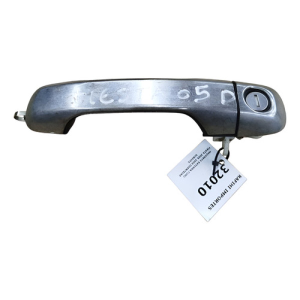 Maçaneta Externa Ford Fiesta 2005 2006 Dianteira Direita Prateado Dianteira