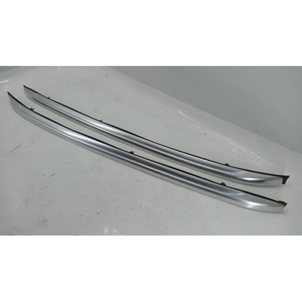 Par Rack Teto Bagageiro Bmw X1 2015 C/ Detalhe Prata