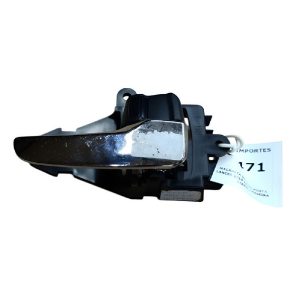 Maçaneta Interna Porta Lancer 2014 2015 Traseira Direita Cromado Traseira