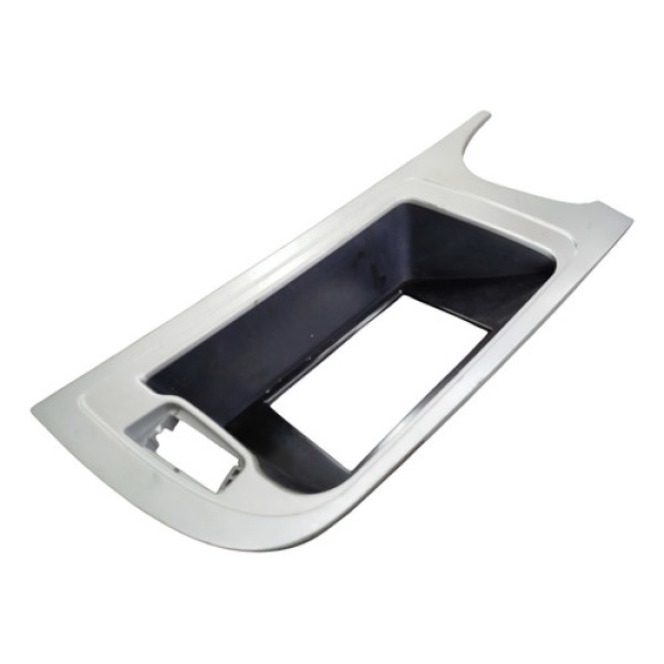 Moldura Multimidia Painel Audi A4 2008 2009 2010 2011 2012 Cinza-escuro