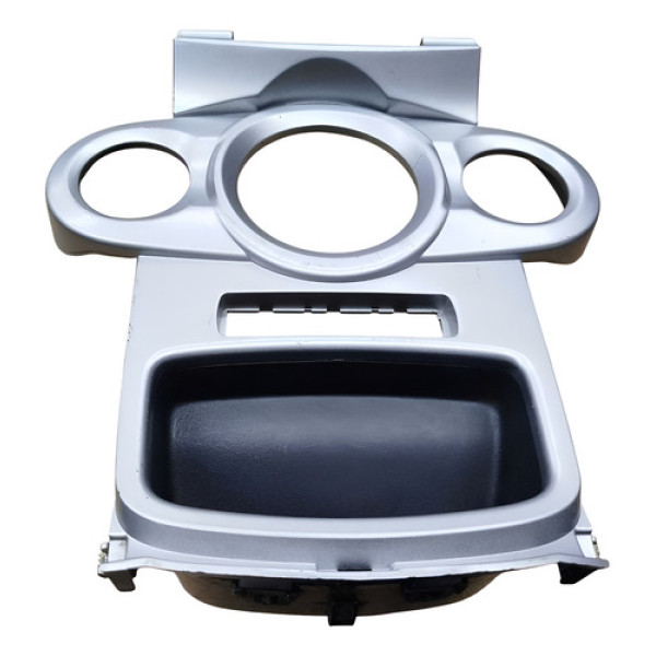 Moldura Painel Central New Fiesta 2013 2014 2015 2016 2017 Prata